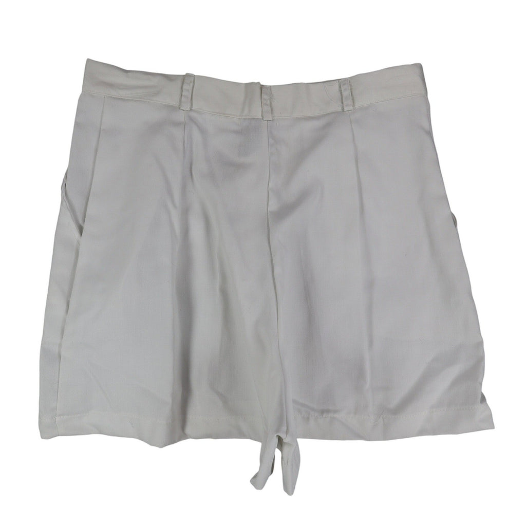 Gazelle Shorts Womens 13/14 Vintage 90s White High Waist Pleated USA Made - take2supply