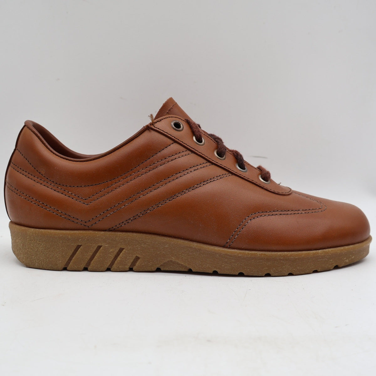 Walker Vintage 70s Leather Shoes Mens 8 D Brown Made in USA Deadstock 7216 - take2supply