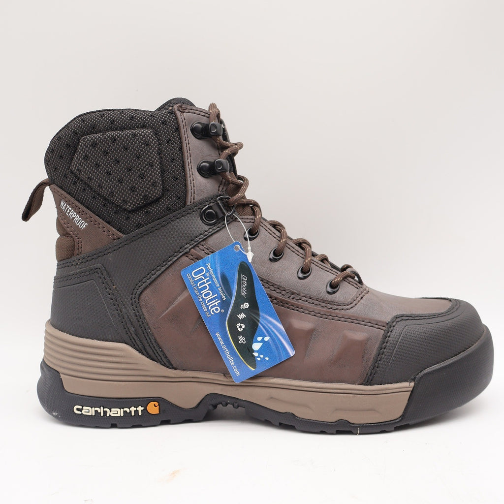 Carhartt Force Work Boots Mens 8.5 Brown Waterproof Leather Soft Toe CMA6046 NEW - take2supply