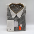 Domani Collection Dress Shirt 17.5 34/35 Gray White Collar French Cuffs New - take2supply