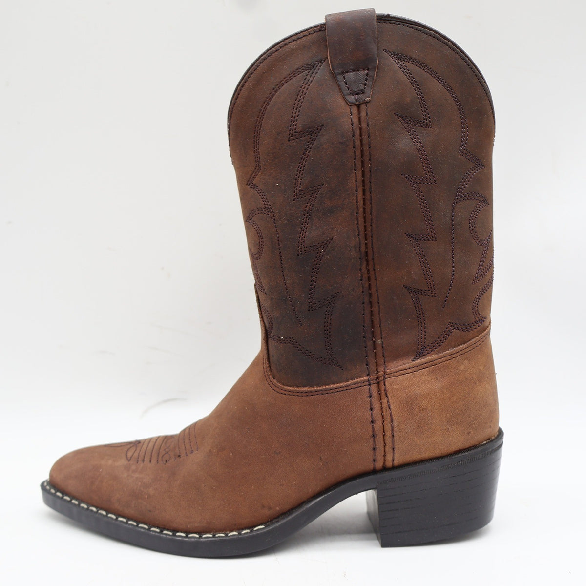 Laredo Western Boots Youth 2 D Tan Distressed Leather Cowboy Boots 28-2240 NIB - take2supply