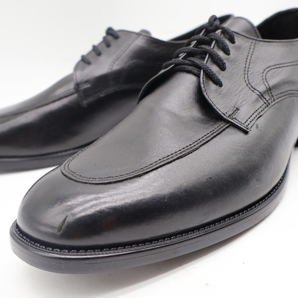 Barclay Oxford Dress Shoes Mens 12 D Vintage Black Leather U-Toe Deadstock 48011 - take2supply