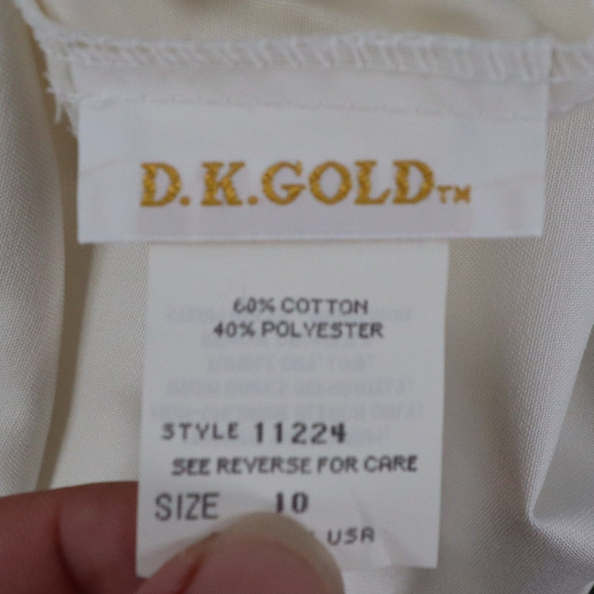 D.K. Gold Pencil Skirt Womens 10 Vintage 90s White Galaxy Stretch Cotton NWT - take2supply