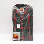 Career Club Shirt Mens Medium Green Red Tartan Plaid Cotton Blend New Packaged - take2supply