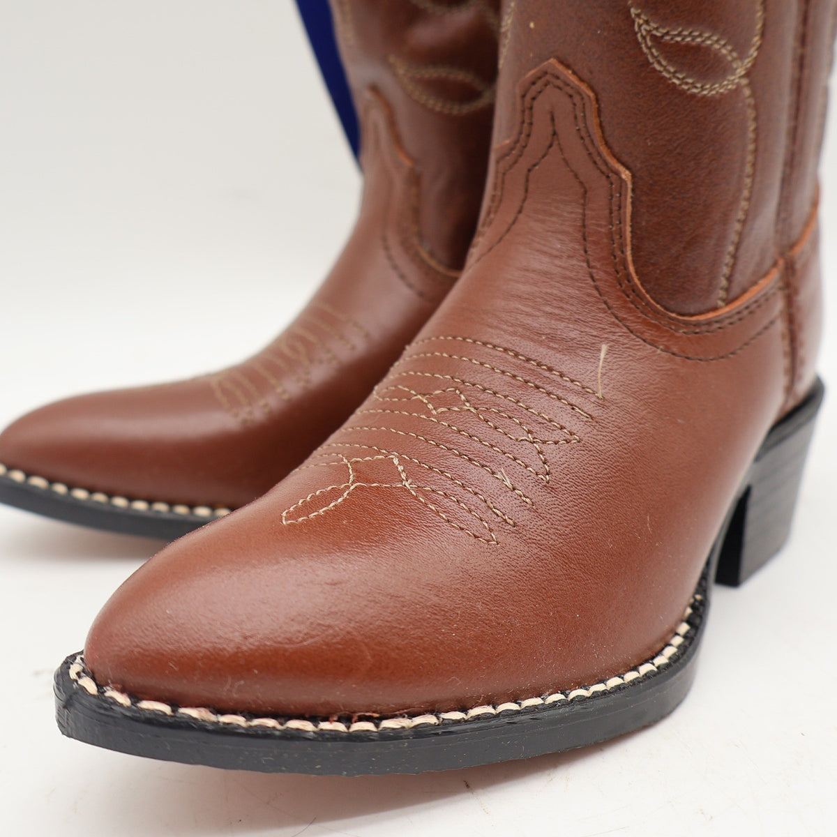 Acme Cowboy Boots Kids Size 10 D Vintage Brown Leather Made in USA NIB 2406 - take2supply