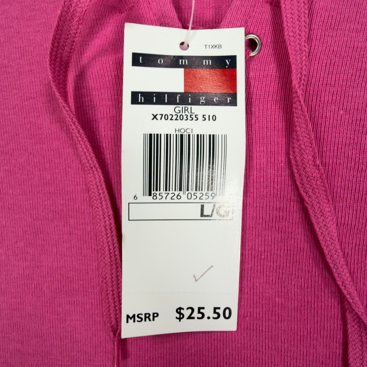 Tommy Hilfiger Y2K Lace Up Top Girls Large Pink Cotton NWT Vintage 2000s - take2supply