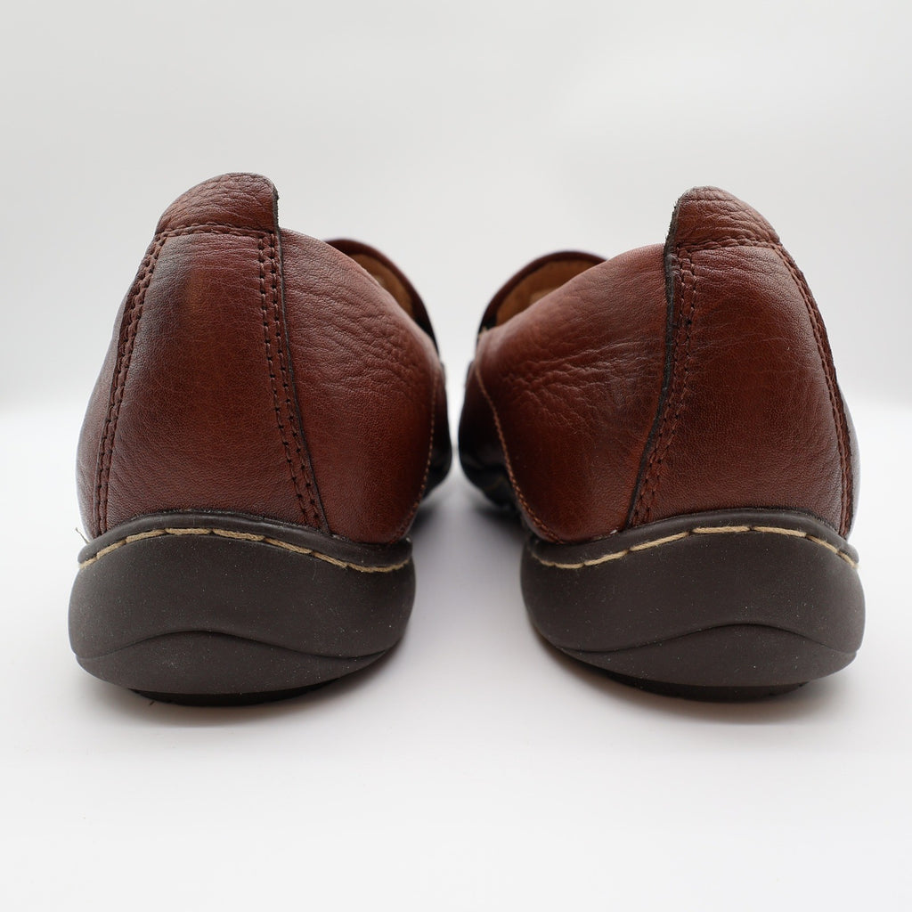 Hush Puppies GT Slip On Loafers Mens 9.5 Red Brown Leather Bounce H12466 NEW - take2supply