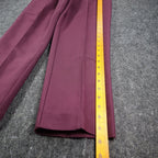 Lucia Dress Pants Womens 10 Burgundy Falling Leaves Crepe Lined High Rise New - take2supply