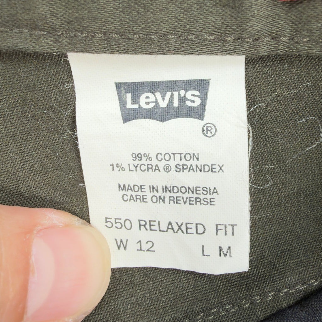 Levi's Y2K 550 Relaxed Tapered Jeans Womens 12 Olive Green NWT Stretch Deadstock - take2supply