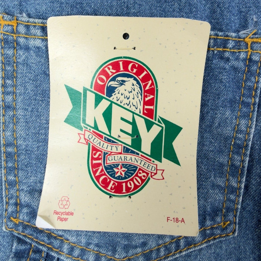 Key Vintage Carpenter Jeans Kids 16S Blue Cotton Denim Deadstock NWT C701 - take2supply