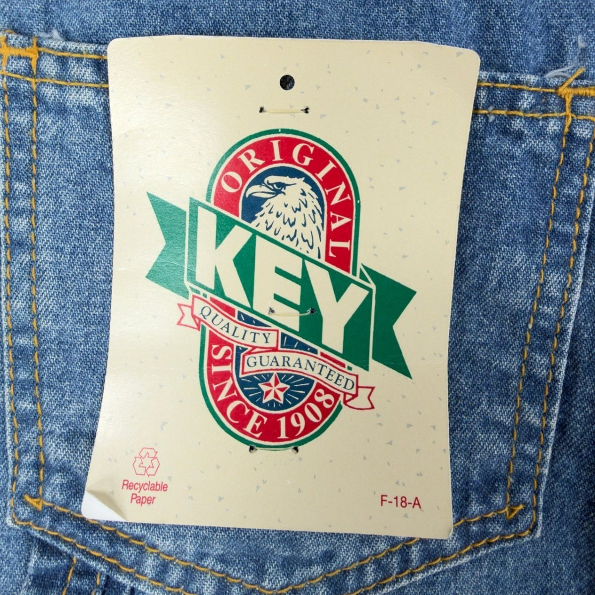 Key Vintage Carpenter Jeans Kids 16S Blue Cotton Denim Deadstock NWT C701 - take2supply