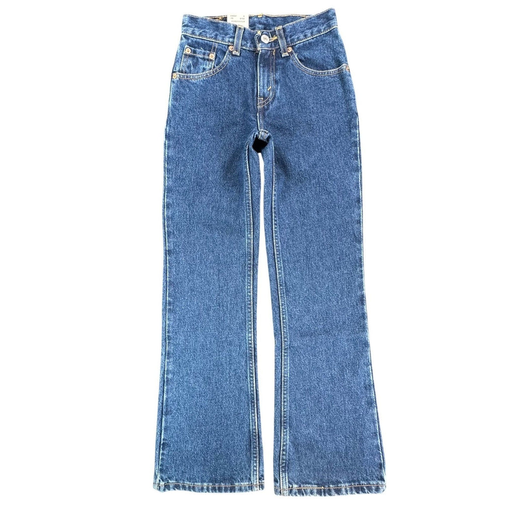 Levi's Vintage Y2K 517 Flare Jeans Girls Size 10 Slim Blue Denim NOS - take2supply