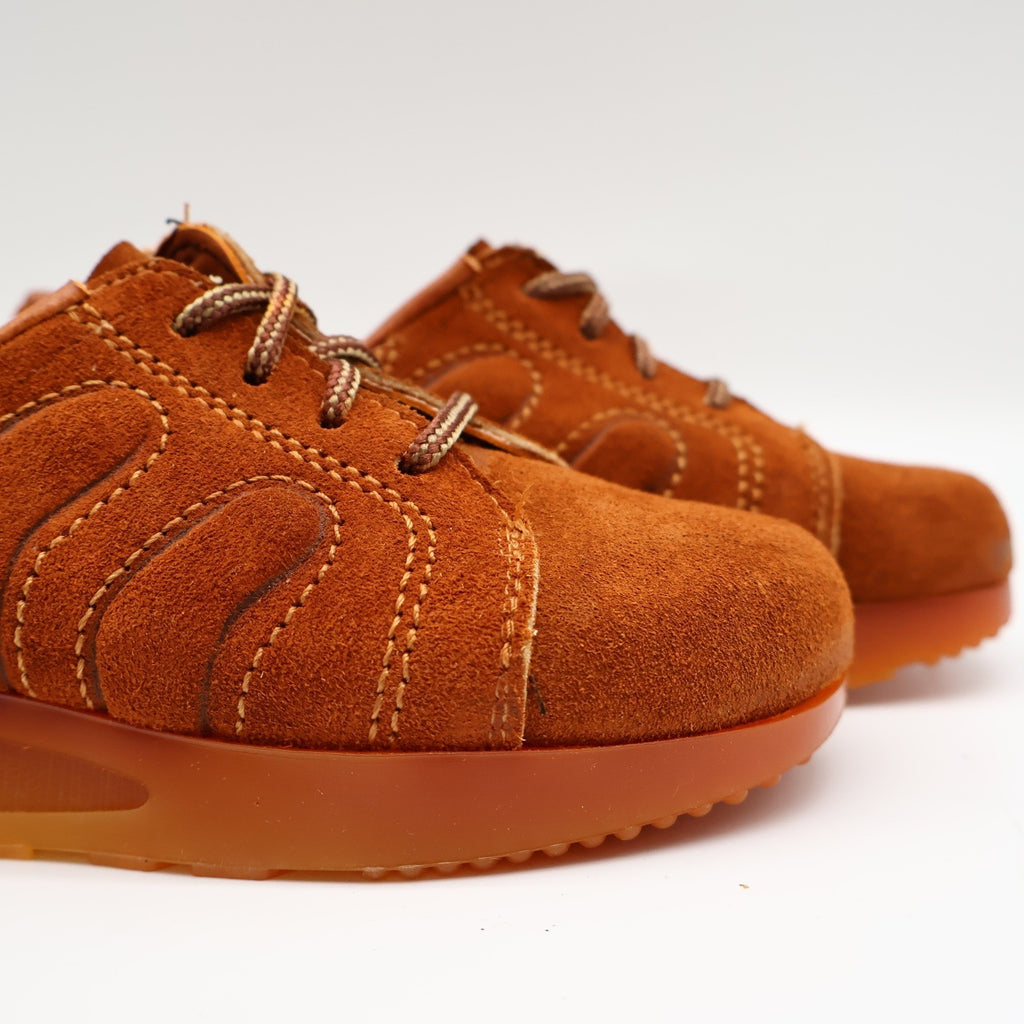 Walker Oxford Sneakers Kids 12 D Vintage 70s Rust Suede Platform Made in USA - take2supply