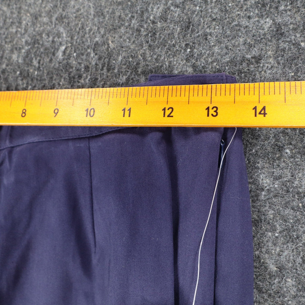 Southern Lady Pants Womens 6 Navy Cotton Stretch Straight Leg Side Zip NWT 570J - take2supply