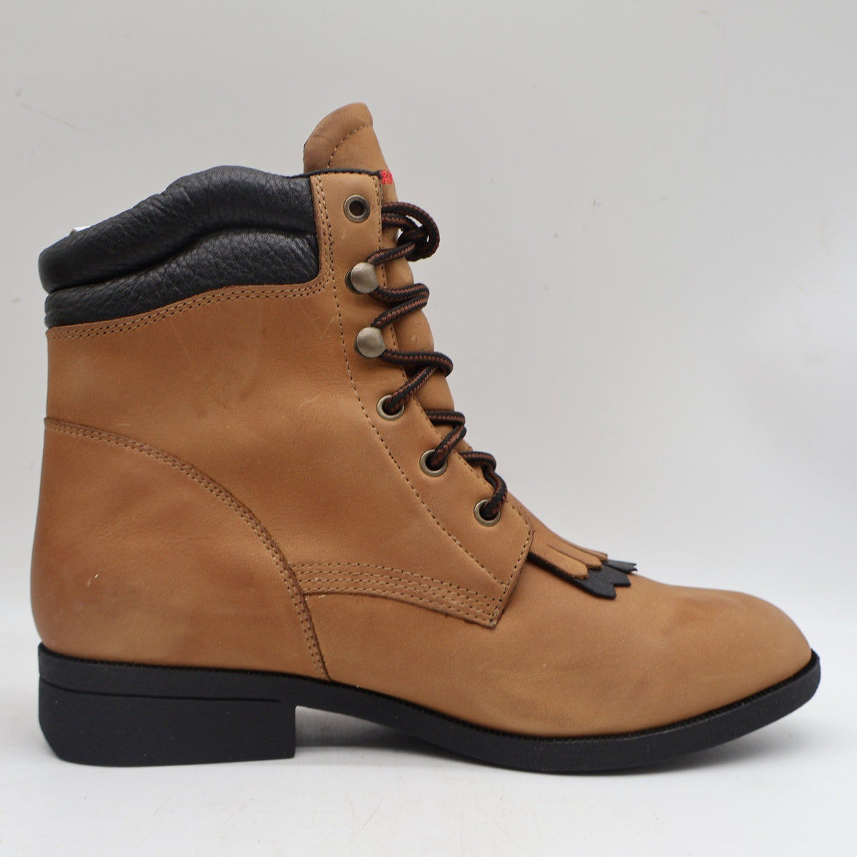 Laredo 551 Lace Up Western Boots Womens 8.5 Brown Leather Kiltie Deadstock - take2supply