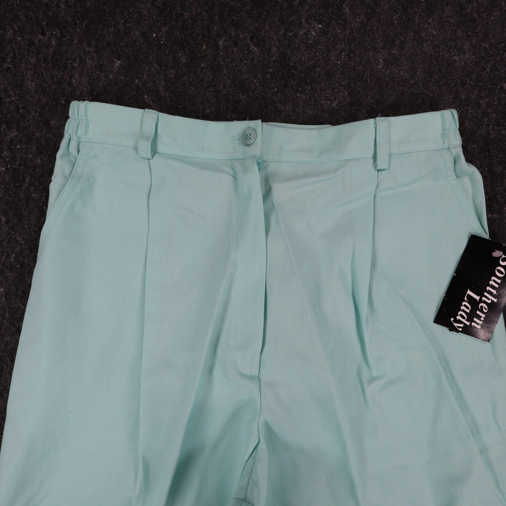 Aqua Southern Lady pleated shorts, front waistband and pleats