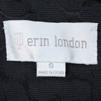 Erin London Blazer Women Size S Black Textured Jacquard Open Front Jacket New - take2supply