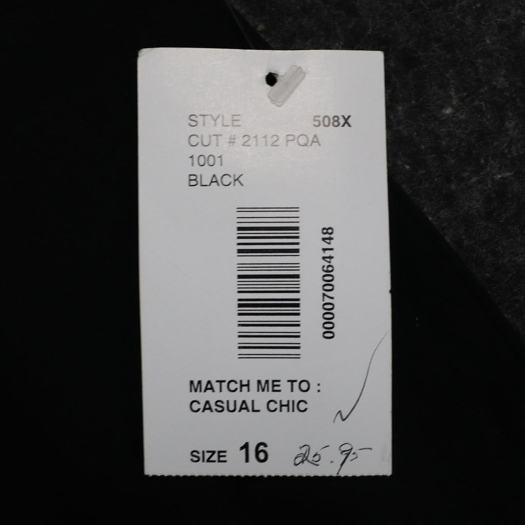 Company Collection Pants Womens 16 Y2K Black Cotton Stretch Straight Leg NWT - take2supply