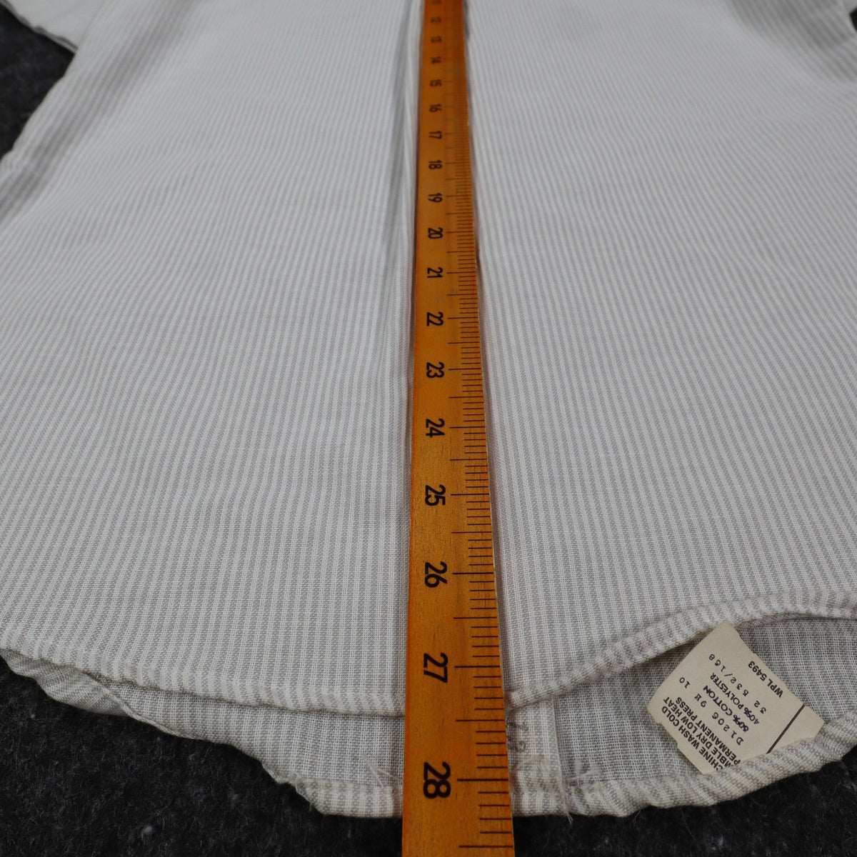 Dee Cee Striped Button Up Shirt Womens 9/10 Vintage 80s Gray Cotton Blend USA - take2supply