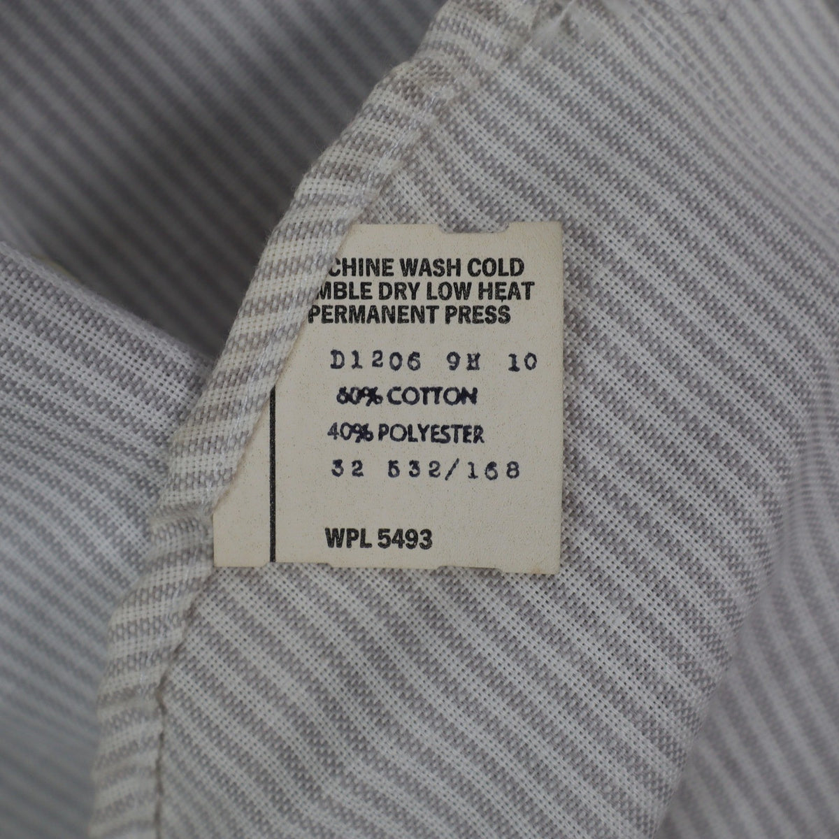 Dee Cee Striped Button Up Shirt Womens 9/10 Vintage 80s Gray Cotton Blend USA - take2supply