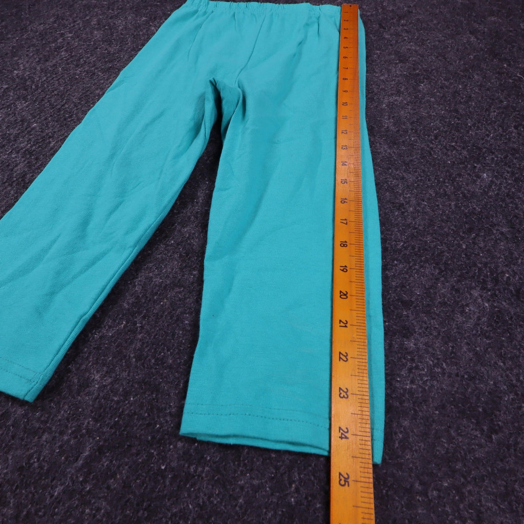 Hang Ten Leggings Medium Vintage 90s Teal Cotton Stretch Made in USA NWT - take2supply