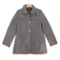 Moka Sport Geometric Box Check Coat Womens Size M Brown Beige Button Up Jacket - take2supply