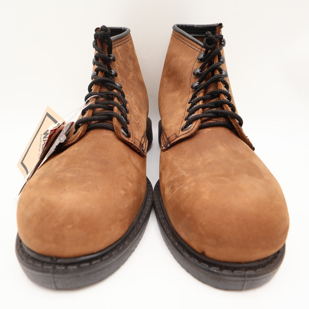 Walker Vintage Work Boots Mens 9 Brown Leather Deadstock Made In USA NIB NWT - take2supply