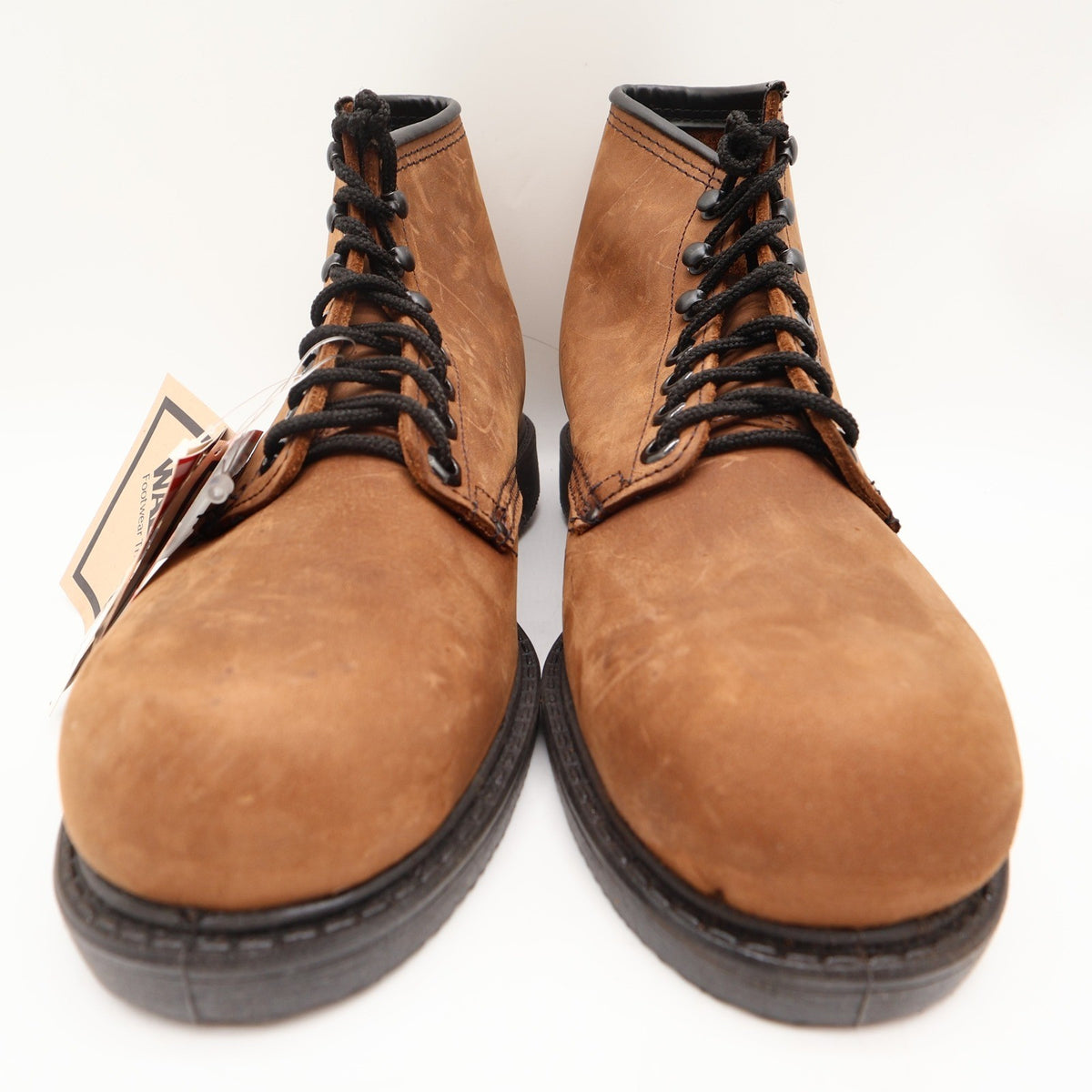 Walker Vintage Work Boots Mens 9 Brown Leather Deadstock Made In USA NIB NWT - take2supply