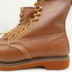 Titan Vintage 80s Safety Toe Work Boots Mens 8.5 D Brown Leather NWT Made in USA - take2supply