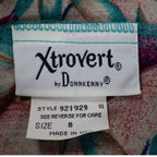 Xtrovert by Donnkenny Skirt Womens 8 Vintage 90s Rayon Tropical Floral Midi USA - take2supply