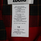 Lucia Plaid Vest Womens 14 Vintage 90s Red Tartan Gold Button Made in USA NWT - take2supply