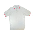 Vintage Cotton Deluxe Casuals Polo Shirt Mens Large Gray Red ZigZag Collar 90s - take2supply