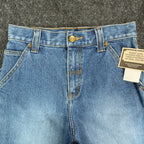 John Deere Y2K Carpenter Denim Shorts Boys 10 Blue Stone Wash NWT Deadstock - take2supply