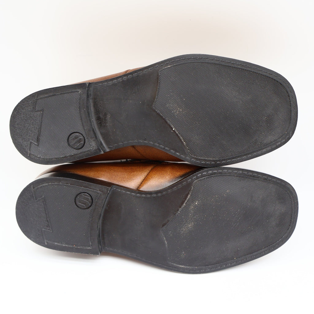Young Explorers Lyons Monk Strap Shoes Boys 13 Vintage Brown Leather Deadstock - take2supply