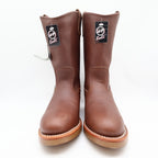 Double-H 2555 Brown Ranch Wellington Boots Mens 8.5 E Leather Made in USA NWT - take2supply