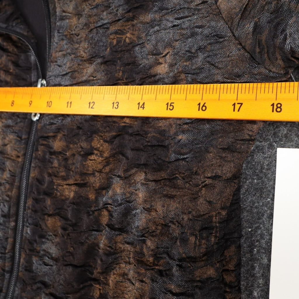 Erin London Jacket Small NWT Brown Crinkle Textured Mock Neck Full Zip Stretch - take2supply