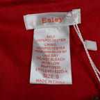 Esley Collection Dress Womens Small Red Geometric Chevron Handkerchief Hem NWT - take2supply
