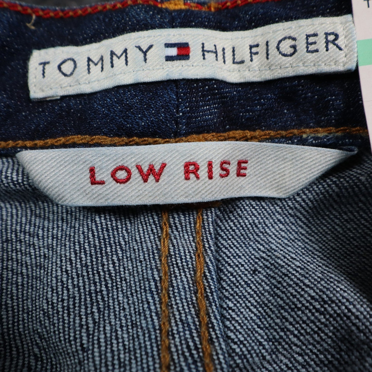 Tommy Hilfiger Jeans Womens 8 Vintage 2000s Low Rise Stretch Blue Floral Belt - take2supply