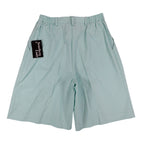 Southern Lady Pleated Shorts Womens 8 Vintage Aqua Green Cotton Twill NWT 5V00 - take2supply