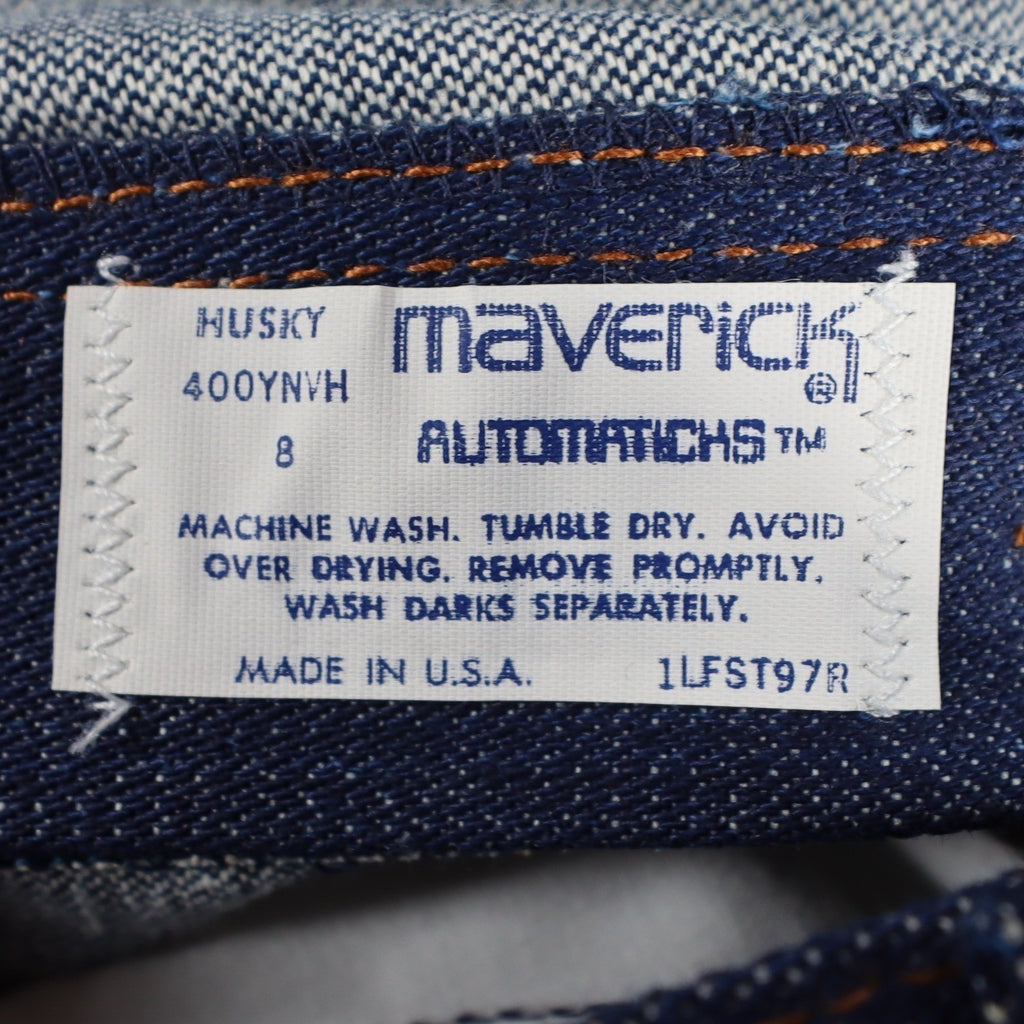 Maverick Boys Jeans Size 8 Husky Vintage Deadstock Indigo Western Bootcut Denim - take2supply