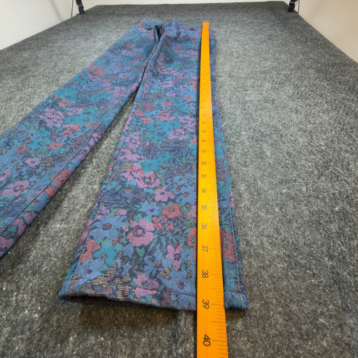 Lee Vintage 90s Floral Jeans Girls 12 Reg Blue USA Made NOS NWT 25 Waist - take2supply