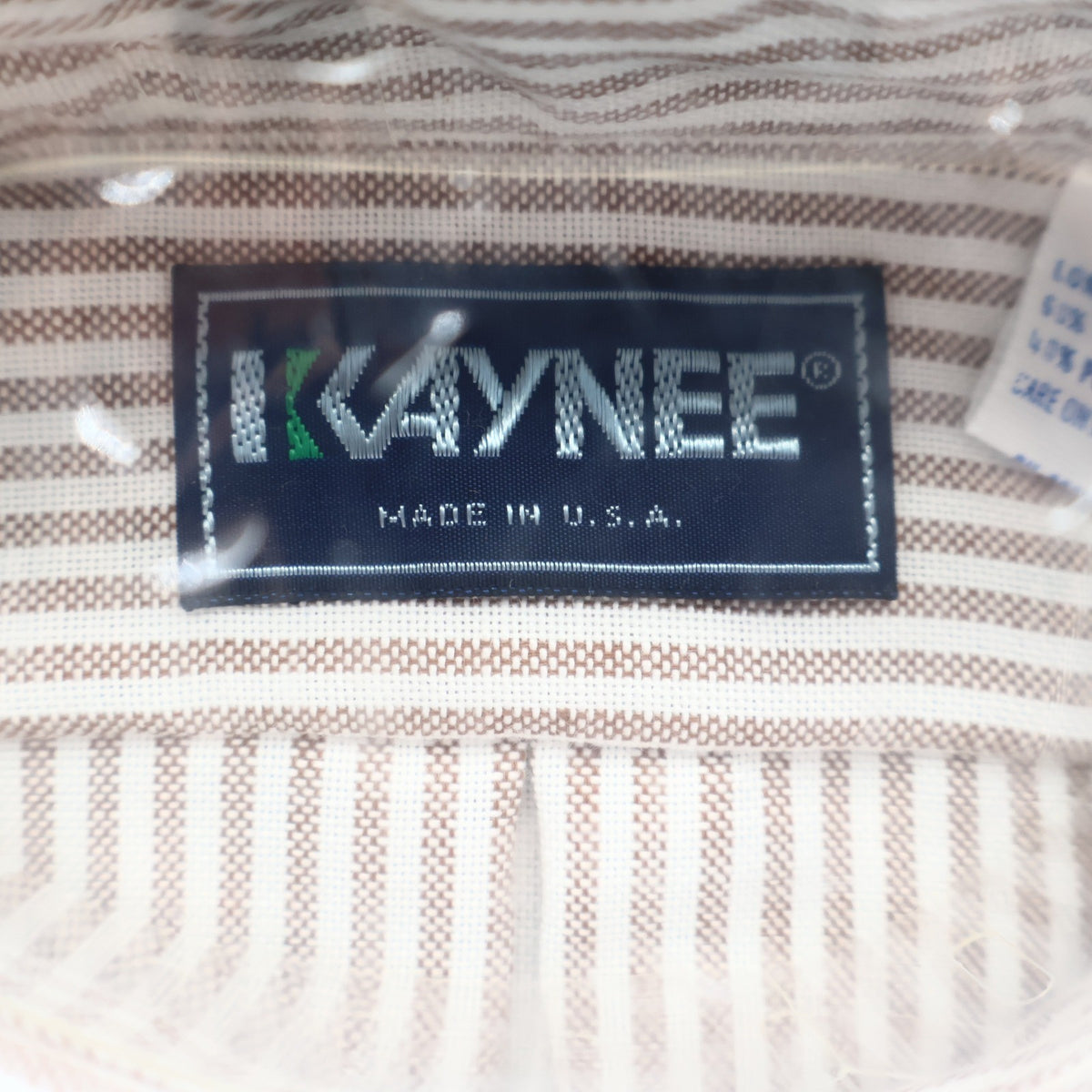 Kaynee Shirt Boys 6 Brown White Stripe Long Sleeve Button Down Cotton Blend USA - take2supply