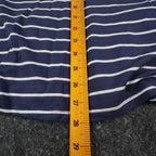 Erin London Womens M Navy White Striped Zip Hoodie Bell Sleeve Pockets NWT - take2supply