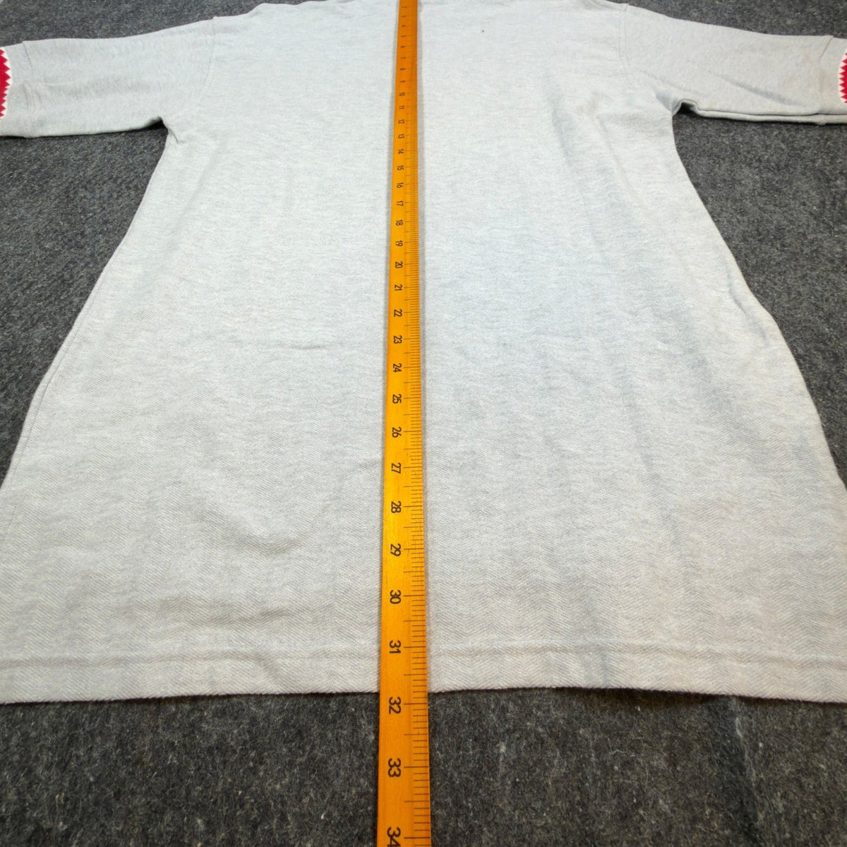 Vintage Cotton Deluxe Casuals Polo Shirt Mens L Gray Red Zig Zag Trim Y2K - take2supply