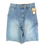 John Deere Carpenter Shorts Kids Size 16 Stone Wash Denim Blue Cotton NWT - take2supply