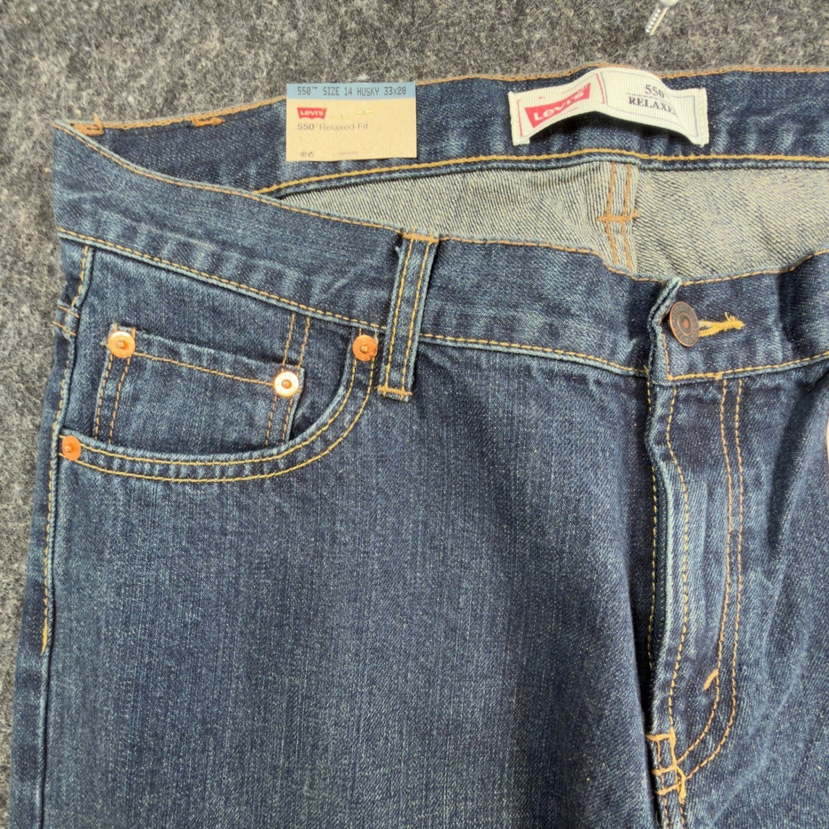 Levis 550 Relaxed Fit Jeans Boys Size 14 Husky 33x28 Blue Denim NWT - take2supply