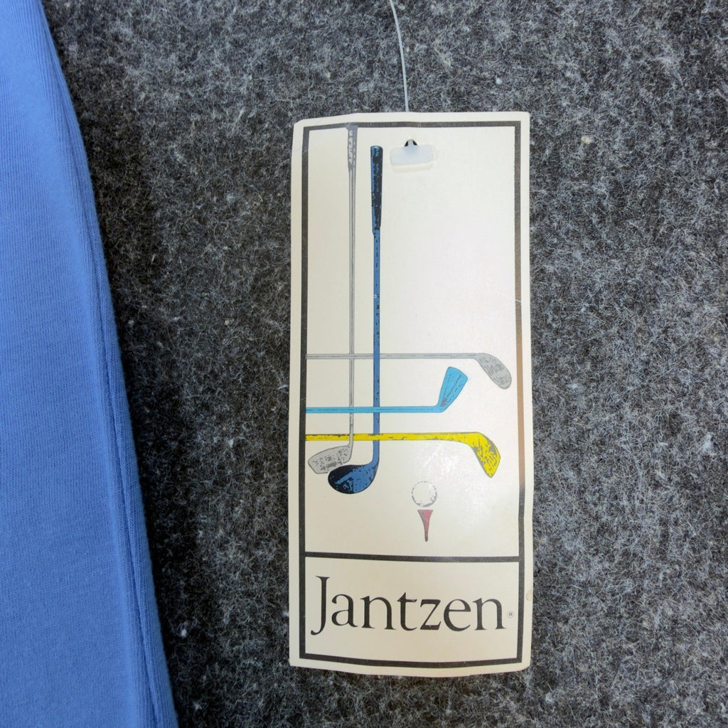 Jantzen Polo Shirt Mens Small Blue Poly Cotton Golf Deadstock NWT 2M506 - take2supply