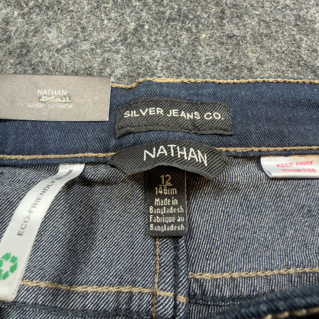 Silver Jeans Co. Nathan Skinny Jeans Boys Size 12 Dark Blue Stretch NWT - take2supply