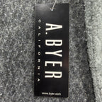 A. Byer Y2K Textured Tee Womens M Gray Polyester NWT - take2supply
