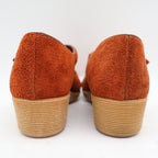 Stride Pacers T-Strap Mary Jane Shoes 9.5M Vintage 70s Rust Suede Deadstock - take2supply